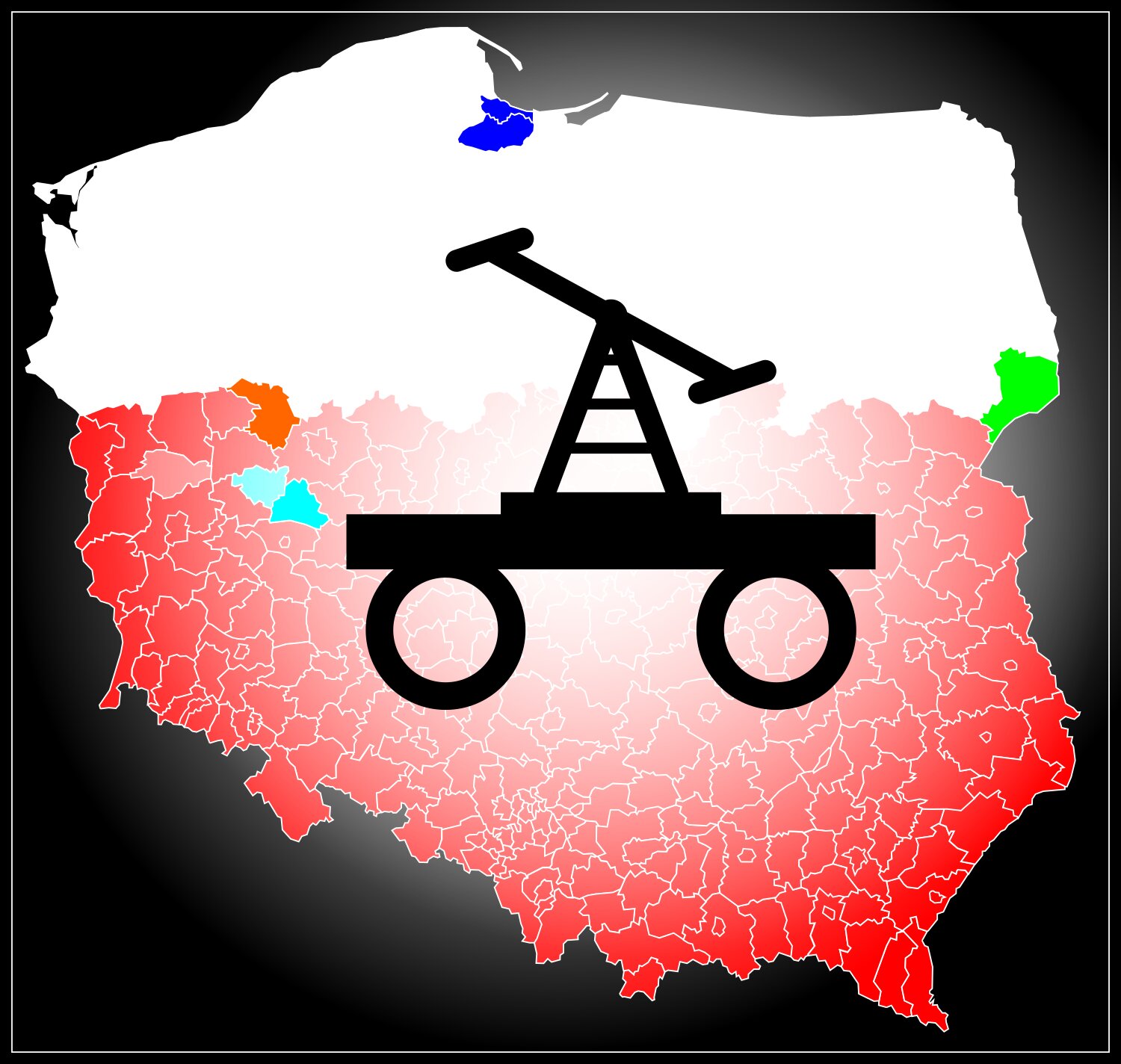 grafika - miejsca drezynowe w Polsce